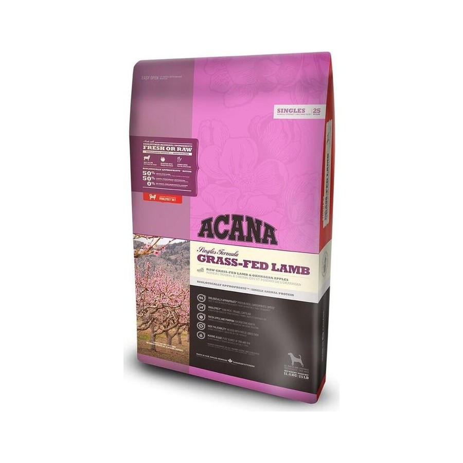 Alimento seco para perros acana singles grass-fed lamb  17 kg