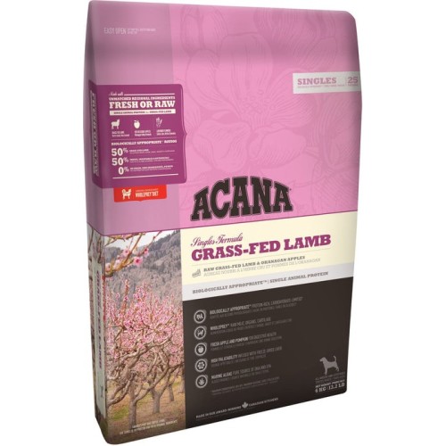 Alimento seco para perros acana singles grass-fed lamb  6 kg