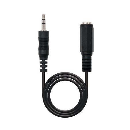 Nanocable cable audio estereo jack 3.5mm macho a jack 3.5mm hembra 3m - negro