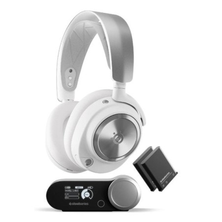 Auriculares  steelseries arctis nova pro wireless gaming blancos, anc, usb-c, jack 61524