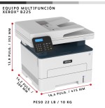Impresora multifunción  xerox b225 gris/azul, usb, lan, wlan, escanear, copiar b225v_dni