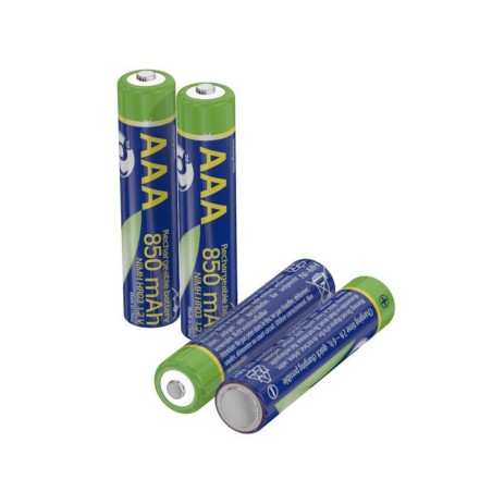 Pilas instantáneas aaa recargables (listas para usar), 850 mah, blister de 4 unidades