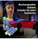 Pilas instantáneas aaa recargables (listas para usar), 850 mah, blister de 4 unidades