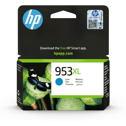 Tinta original hp 953 xl cian f6u16a