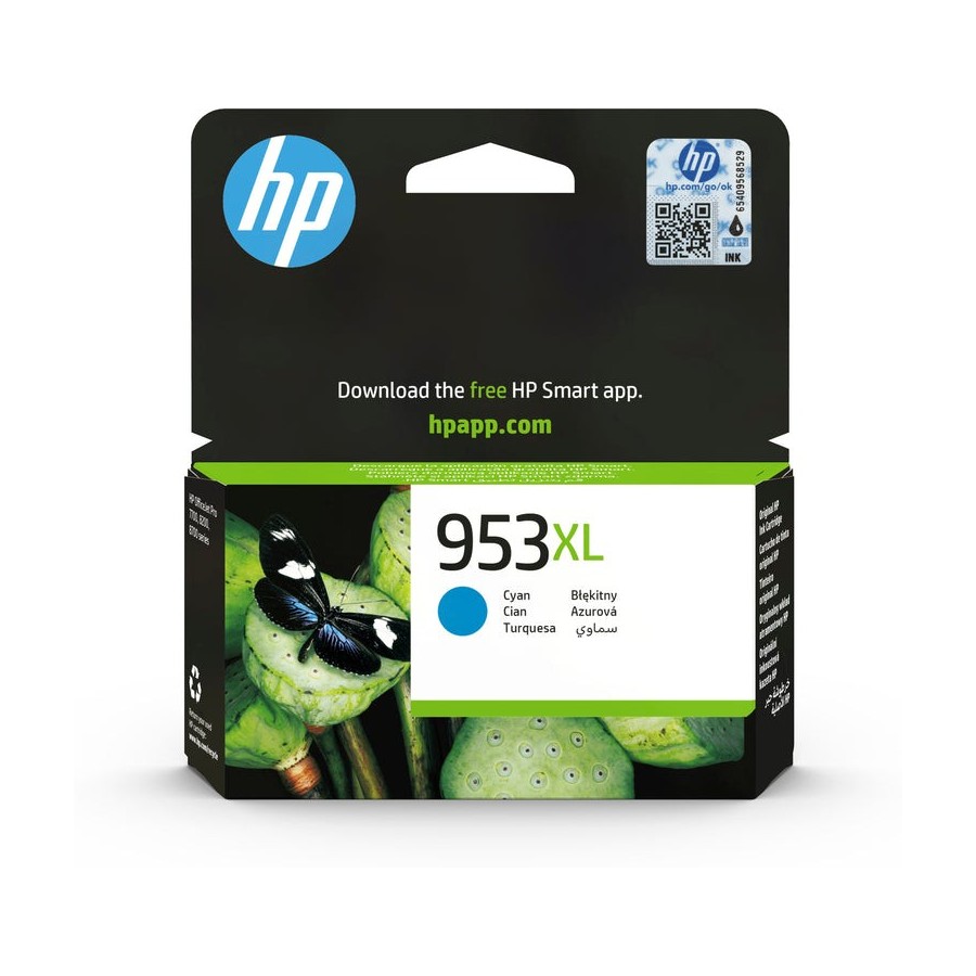 Tinta original hp 953 xl cian f6u16a