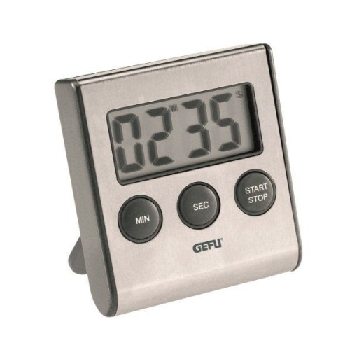Gefu contare temporizador digital para cocina negro, acero inoxidable