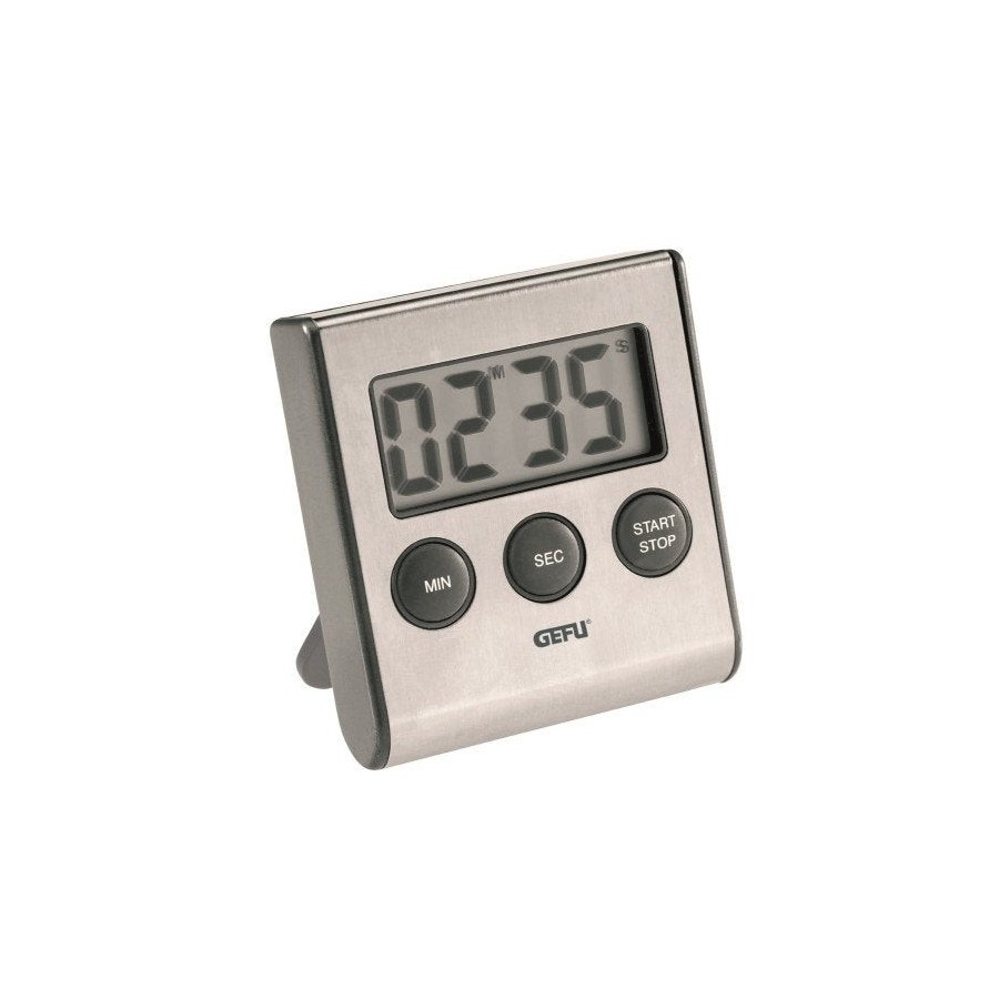 Gefu contare temporizador digital para cocina negro, acero inoxidable