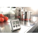 Gefu contare temporizador digital para cocina negro, acero inoxidable