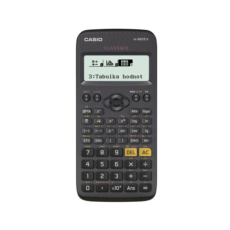 Calculadora científica casio fx 82cex negra, pantalla de 12 dígitos