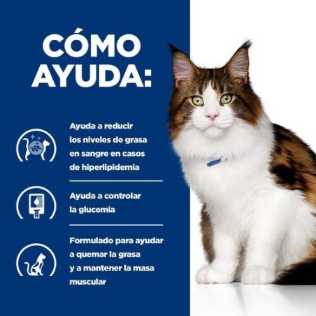 Alimento seco para gatos hill's prescription diet multi-benefit feline w/d  pollo 3 kg