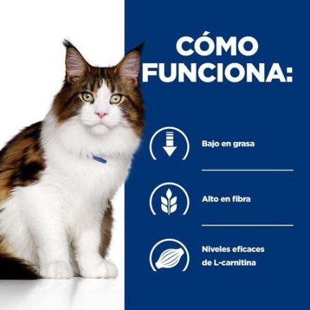 Alimento seco para gatos hill's prescription diet multi-benefit feline w/d  pollo 3 kg