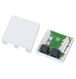 Roseta alantec gn002 conector 2xrj45 blanco