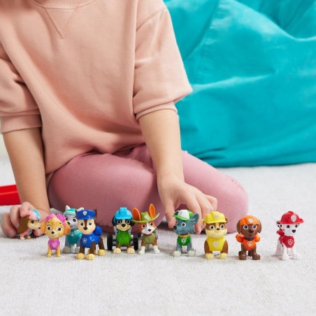 Spin master paw patrol - set de regalo action pack pups, figura de juguete 10 figuras de perros 6065255