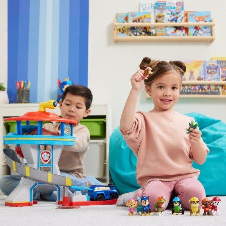 Spin master paw patrol - set de regalo action pack pups, figura de juguete 10 figuras de perros 6065255