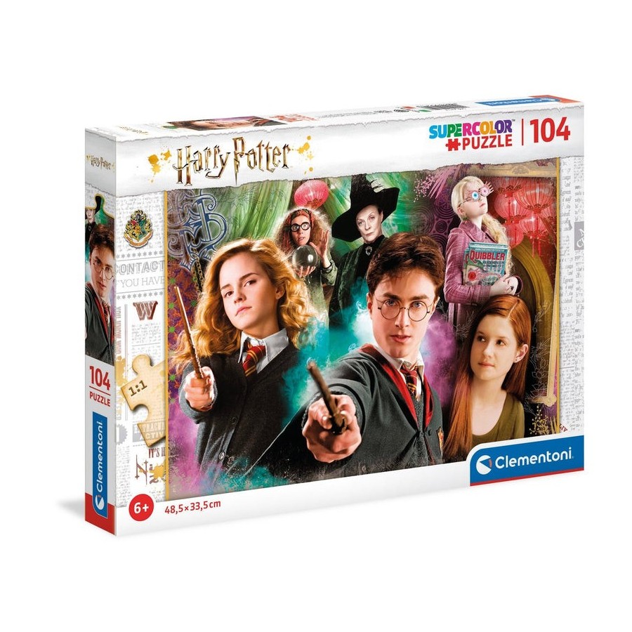 Clementoni supercolor - mundo mágico harry potter, rompecabezas (104 partes)