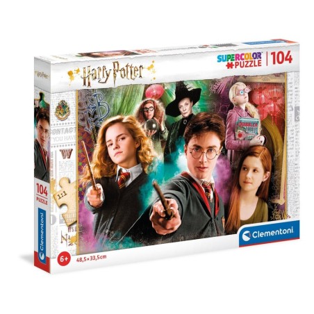 Clementoni supercolor - mundo mágico harry potter, rompecabezas (104 partes)