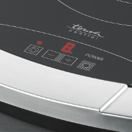 Rommelsbacher ct 2203/tc hobs cerámico 1 zona(s) acero fino, negro, acero inoxidable, 2200 w