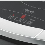 Rommelsbacher ct 2203/tc hobs cerámico 1 zona(s) acero fino, negro, acero inoxidable, 2200 w