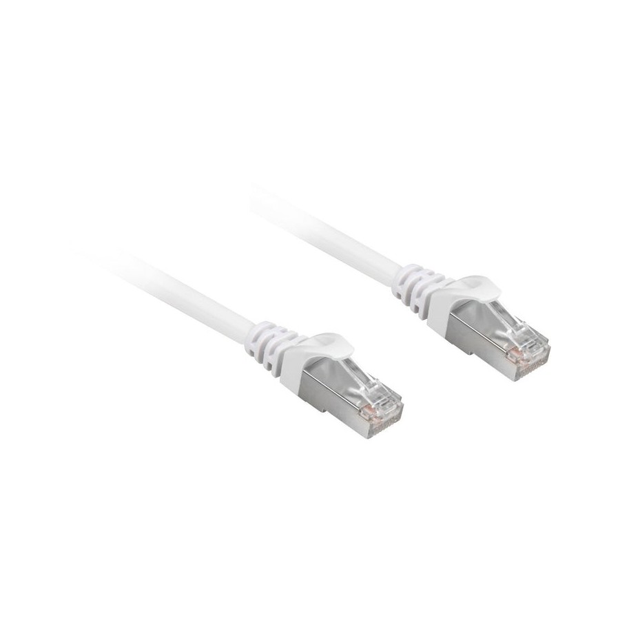 Cable sharkoon rj45 cat.6a sftp blanco, 2 metros, lsoh libre de halógenos  4044951018840