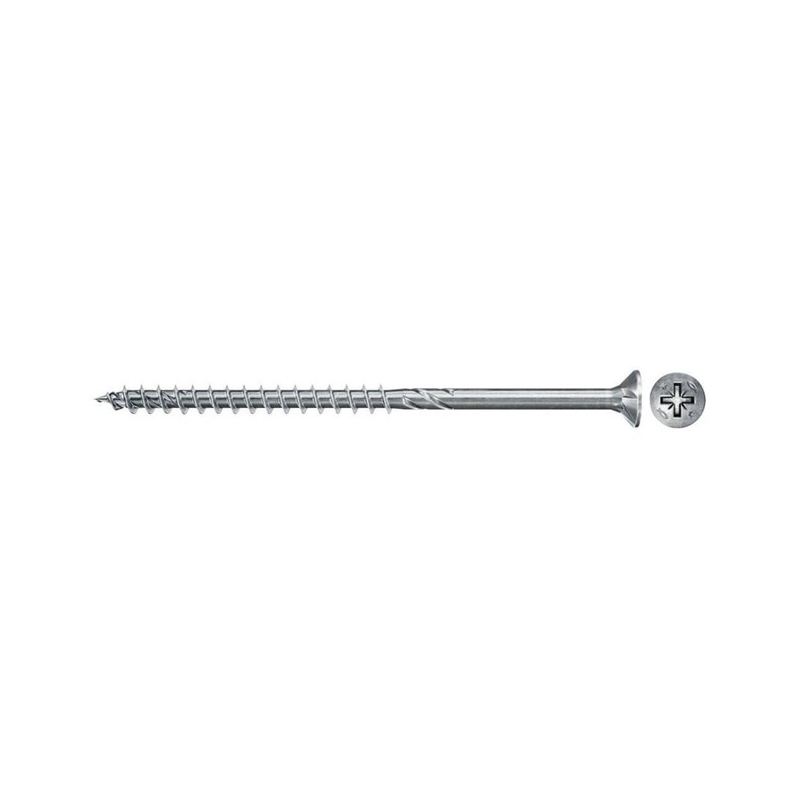 Tornillo fischer aglomerado power-fast ii 6.0x40 cabeza avellanada (50 piezas, rosca parcial, galvanizado)