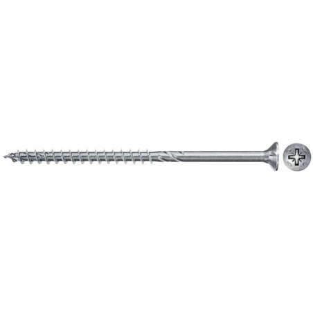 Tornillo fischer aglomerado power-fast ii 6.0x40 cabeza avellanada (50 piezas, rosca parcial, galvanizado)
