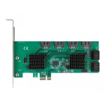 Tarjeta delock pci express x1 sata de 8 puertos, controlador