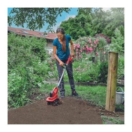 Motocultor inalámbrico einhell ge-cr 18/20 li e - solo, 18 voltios (rojo/negro, sin batería ni cargador)