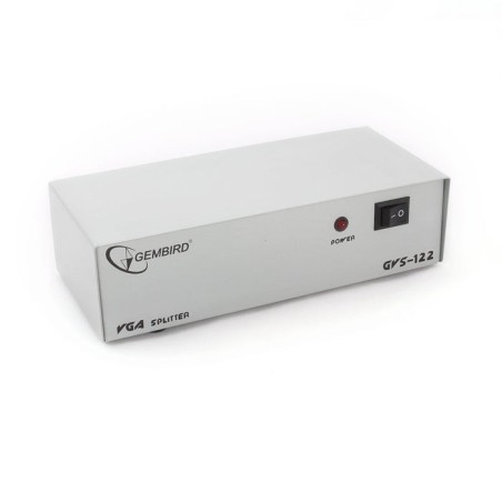 Gembird splitter de video vga  1 pc a 2 monitores hasta 70m gvs122