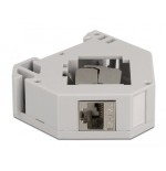 Delock 86014 adaptador de carril din con módulo keystone rj45 hembra cat.6a lsa