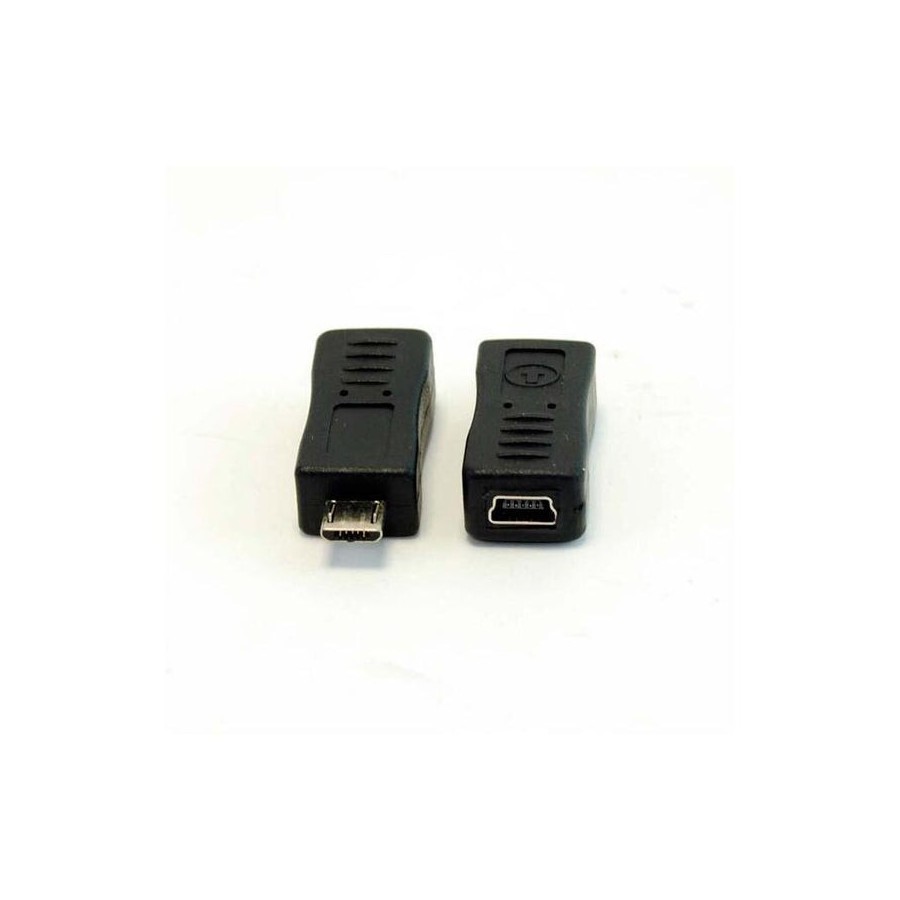 Powergreen adaptador micro usb 5pm/ mini usb 5 ph  negro