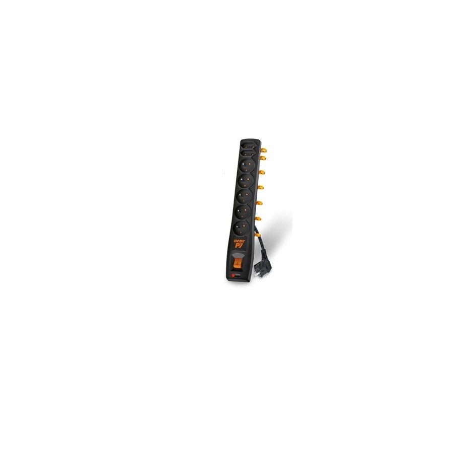 Regleta surge projoector acar p7  3m negro