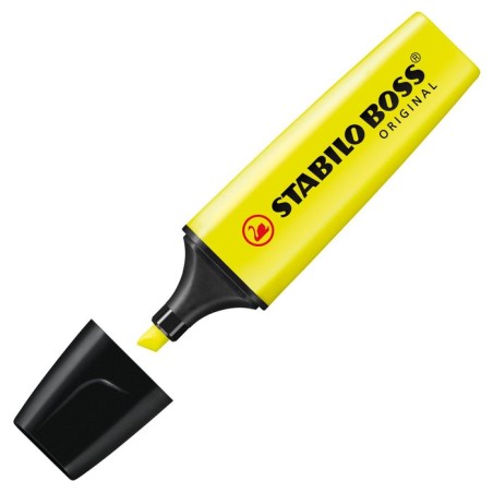Stabilo boss  estuche de marcadores fluorescentes  - estuche 4 colores - punta biselada