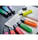 Stabilo boss  estuche de marcadores fluorescentes  - estuche 4 colores - punta biselada
