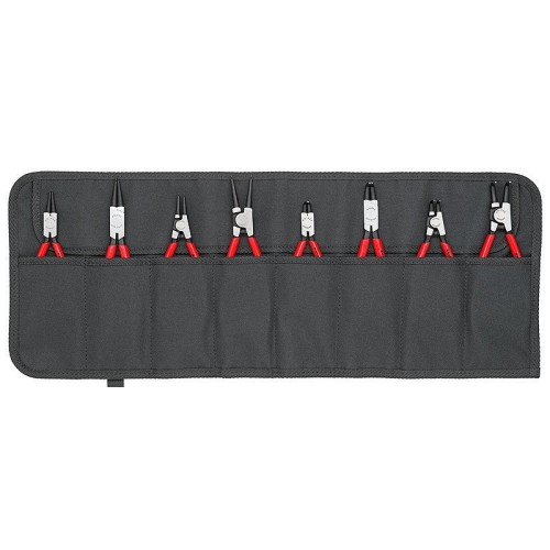 Juego de alicates knipex  para arandelas 00 19 58 v01 rojo/negro, 8 piezas, recto/angulado 00 19 58 v01
