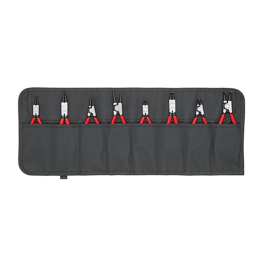 Juego de alicates knipex  para arandelas 00 19 58 v01 rojo/negro, 8 piezas, recto/angulado 00 19 58 v01
