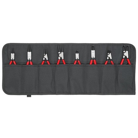 Juego de alicates knipex  para arandelas 00 19 58 v01 rojo/negro, 8 piezas, recto/angulado 00 19 58 v01