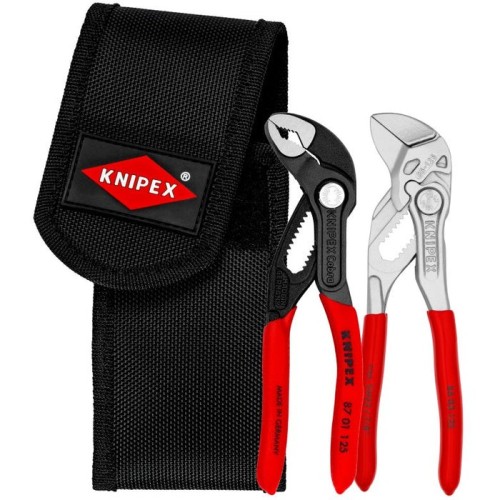 Alicates knipex 00 20 72 v04, set de pinzas rojo/negro