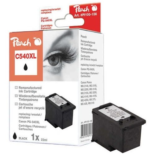 Cabezal de impresión peach negro pi100-156, tinta compatible con canon pg-540xlbk pi100-156