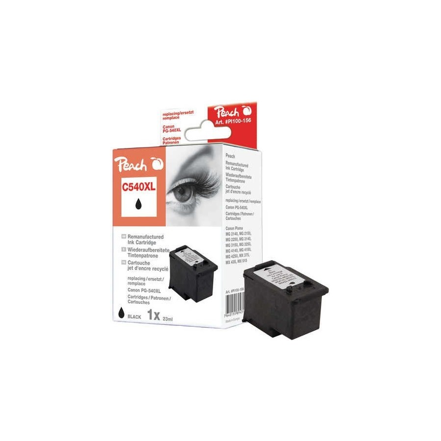Cabezal de impresión peach negro pi100-156, tinta compatible con canon pg-540xlbk pi100-156