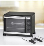 Mini horno rommelsbacher bg 1550  30 l negro,  negro, horno eléctrico, 30 l, 80 - 230 °c, negro, giratorio, mecánico, minorista
