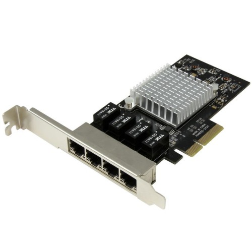 Startech tarjeta de red pci expres 4 puertos rj45 gigabit chipset intel i350  st4000spexi