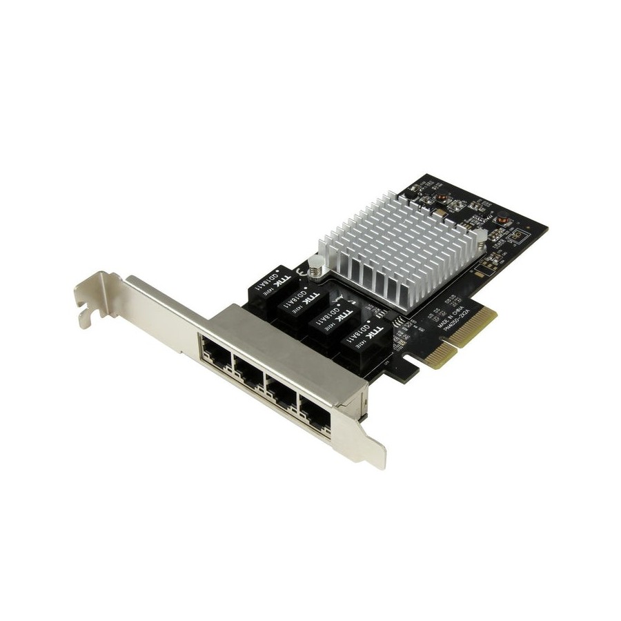 Startech tarjeta de red pci expres 4 puertos rj45 gigabit chipset intel i350  st4000spexi