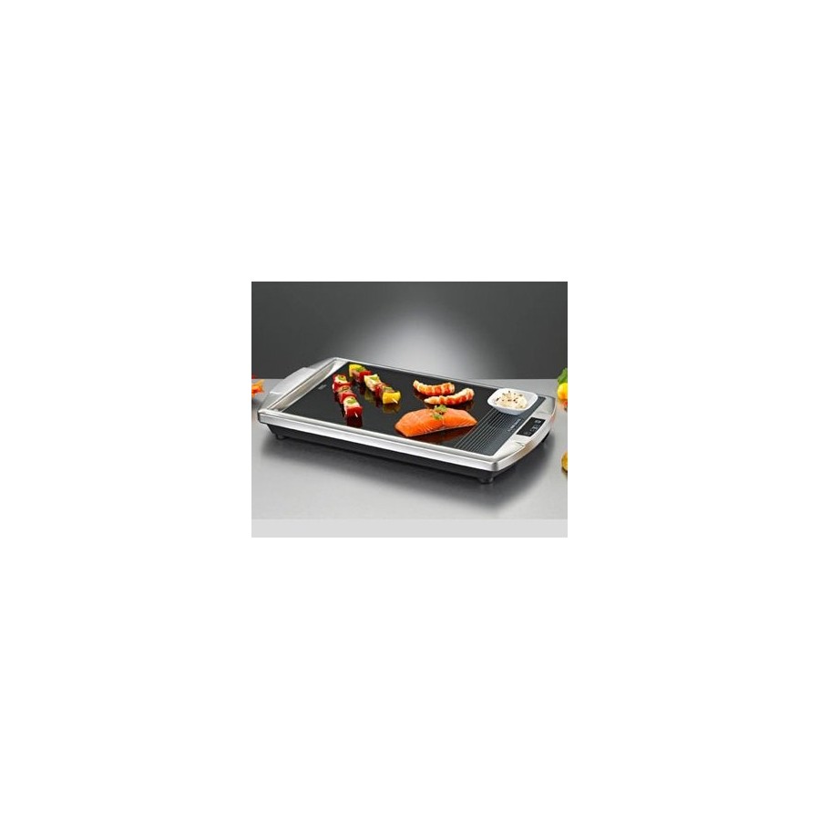 Parrilla eléctrica rommelsbacher cg 2308/tc acero inoxidable/negro, vitrocerámica cg 2308/tc