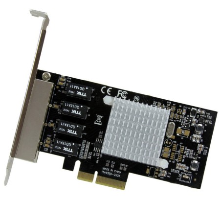 Startech tarjeta de red pci expres 4 puertos rj45 gigabit chipset intel i350  st4000spexi