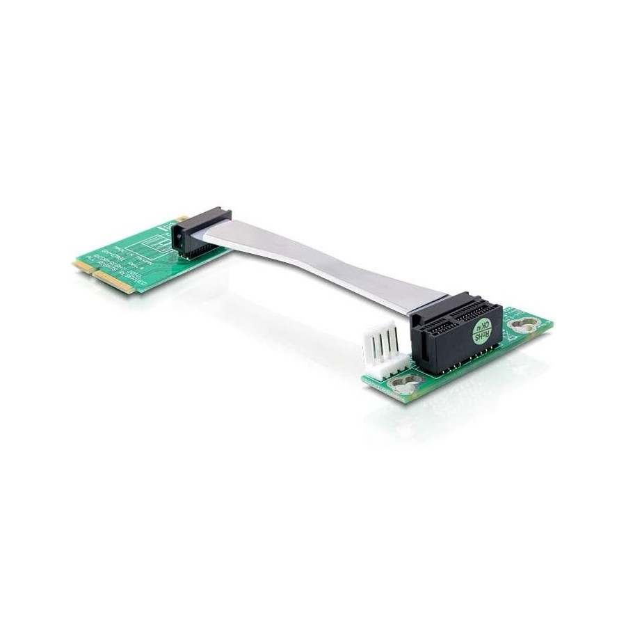 Delock 41370 tarjeta elevadora mini pci express  pci express x1 inserción izquierda