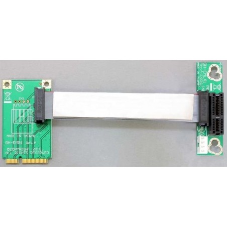 Delock 41370 tarjeta elevadora mini pci express  pci express x1 inserción izquierda