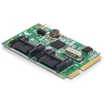Delock minipcie e/s pcie 2xsata 6gb/s, controlador 95233