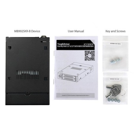 Marco extraíble n icy dock tougharmor mb992skr-b egro mb992skr-b