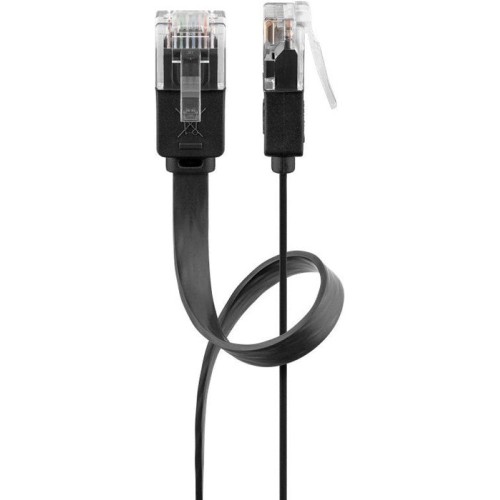 Cable de red  goobay 95380 negro 1 m cat6 u/utp (utp) negro, 1 m, cat6, u/utp (utp), rj-45, rj-45