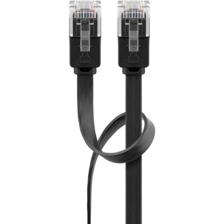 Cable de red  goobay 95380 negro 1 m cat6 u/utp (utp) negro, 1 m, cat6, u/utp (utp), rj-45, rj-45